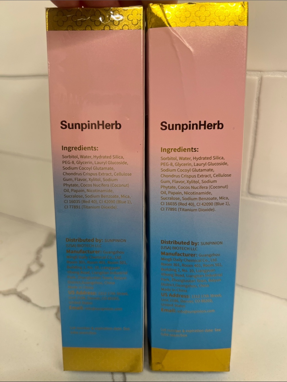 Niacinamide Whitening Toothpaste - Pink/Blue - Picture 4 of 7